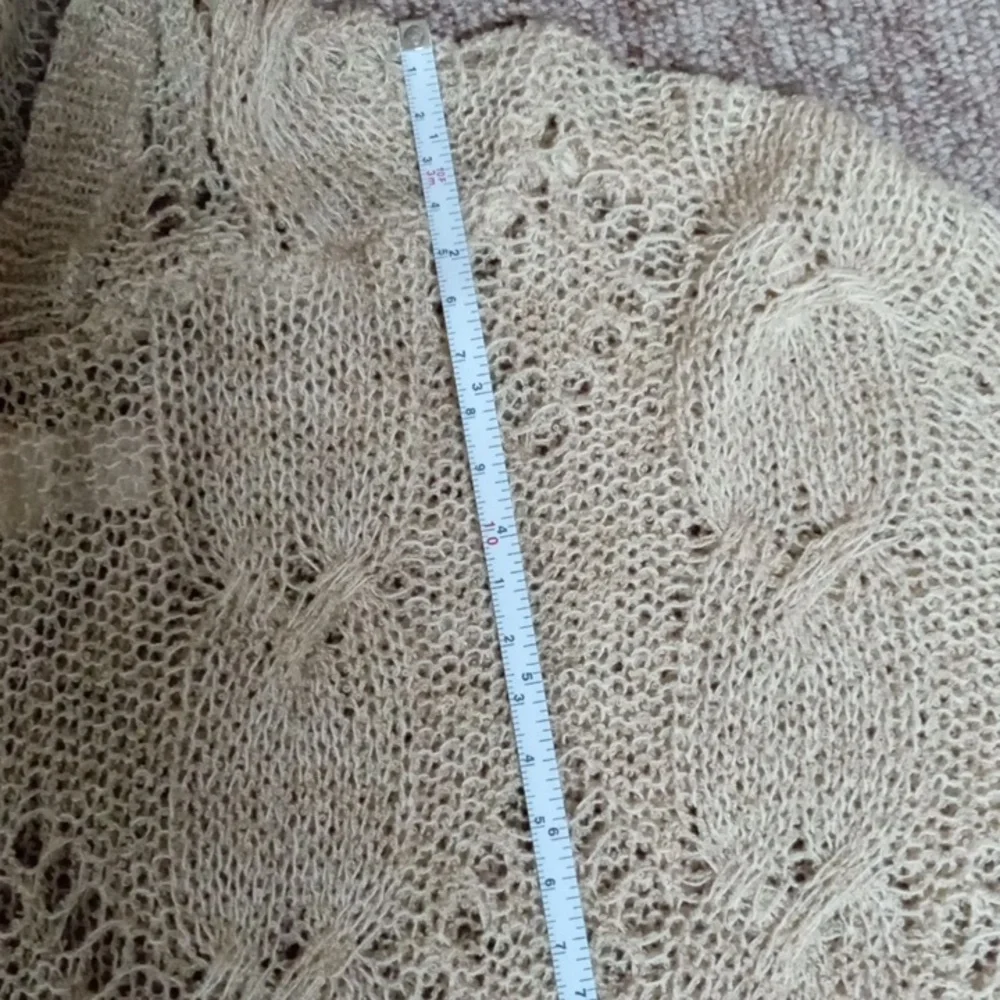 Treasure and Bond taupe open knit hoodie